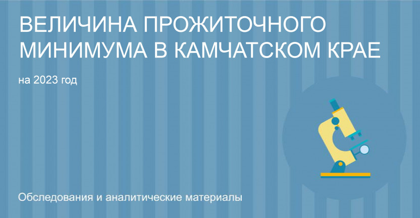 Величина прожиточного минимума в Камчатском крае на 2023 год